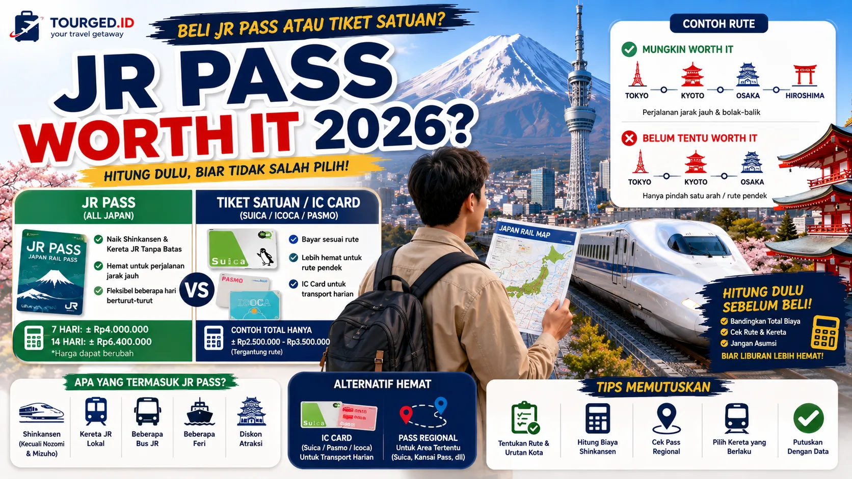Rekomendasi featured image untuk JR Pass Worth It 2026? Cara Hitung agar Tidak Salah Beli