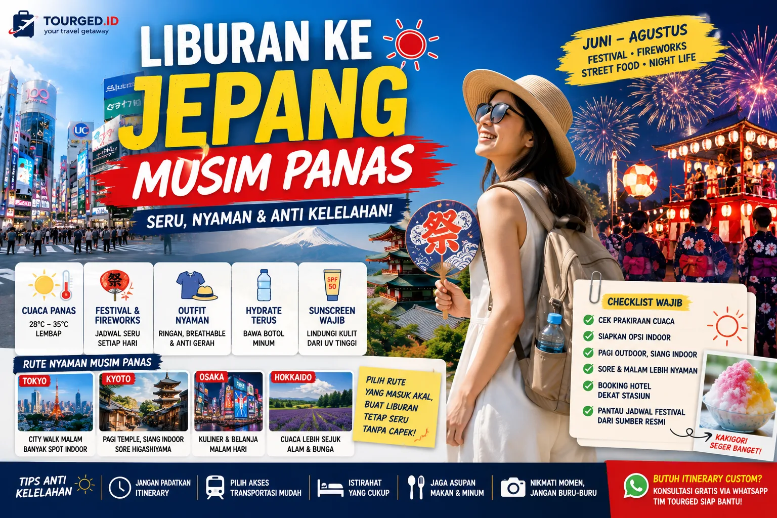 Rekomendasi featured image untuk Liburan ke Jepang Musim Panas: Cuaca, Outfit, Festival, dan Rute yang Nyaman
